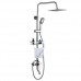 Square Shower Set Stainless Steel 8 Inch Nozzle Hot And Cold Pressurized Mixing Valve - B07898DG73